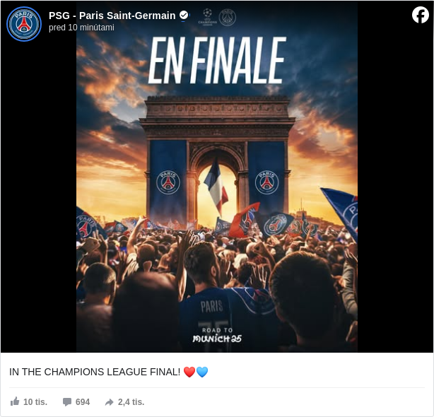 PSG - Paris Saint-Germain: IN THE CHAMPIONS LEAGUE FINAL! ❤️💙

