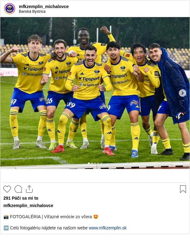 

📸 FOTOGALÉRIA | Víťazné emócie zo včera 🤩

➡️ Celú fotogalériu nájdete na našom webe www.mfkzemplin.sk