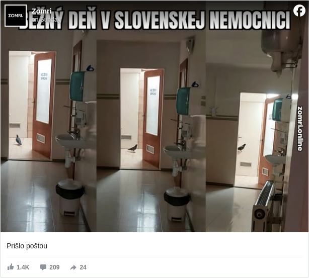 Zomri: Prišlo poštou

