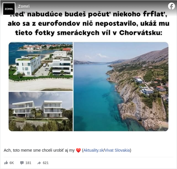 Zomri: Ach, toto meme sme chceli urobiť aj my ❤️ (Aktuality.sk <https://www.facebook.com/Aktuality.sk?fref=mentions&ref=embed_post>/Vivat Slovakia <https://www.facebook.com/people/Vivat-Slovakia/100089591036964/?fref=mentions&ref=embed_post>)

