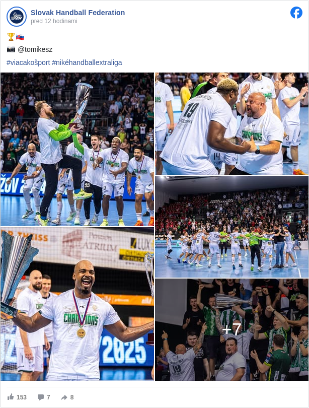 Slovak Handball Federation: 🏆🇸🇰

 📸 @tomikesz 

 #viacakošport </hashtag/viacakošport?__eep__=6&fref=mentions&ref=embed_post> #nikéhandballextraliga </hashtag/nikéhandballextraliga?__eep__=6&fref=mentions&ref=embed_post>

