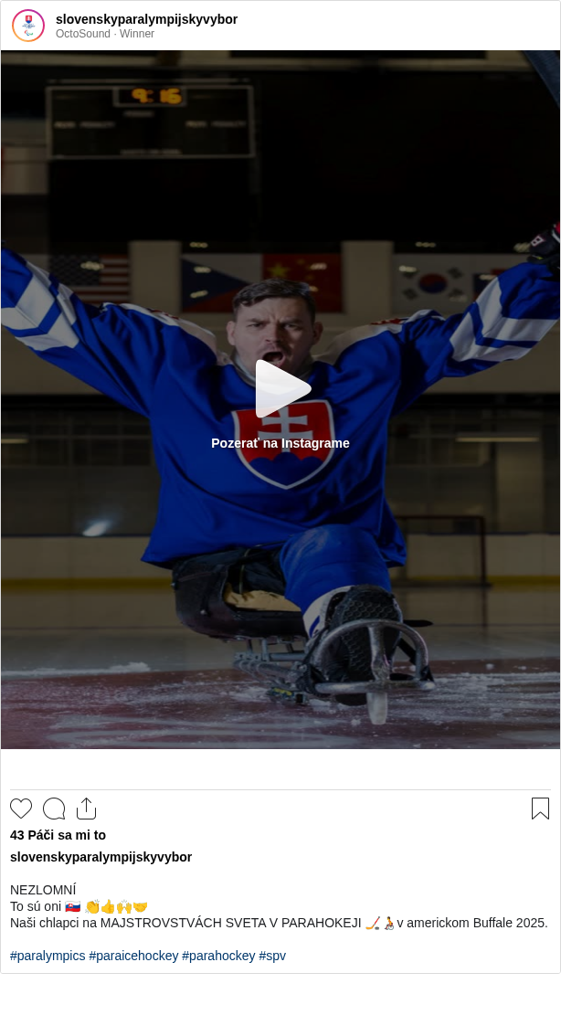 

NEZLOMNÍ
To sú oni 🇸🇰 👏👍🙌🤝
Naši chlapci na MAJSTROVSTVÁCH SVETA V PARAHOKEJI 🏒🧑‍🦽v americkom Buffale 2025.

#paralympics #paraicehockey #parahockey #spv