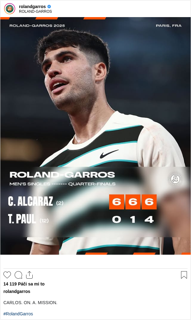 

CARLOS. ON. A. MISSION.

#RolandGarros