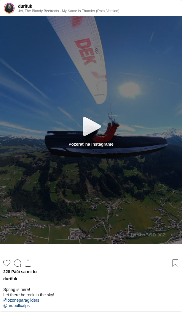 

Spring is here!
Let there be rock in the sky!
@ozoneparagliders
@redbullxalps