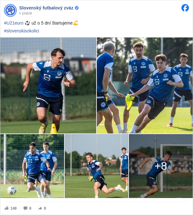 Slovenský futbalový zväz: #U21euro </hashtag/u21euro?__eep__=6&fref=mentions&ref=embed_post> ⚽️ už o 5 dní štartujeme💪 

 #slovenskisokolici </hashtag/slovenskisokolici?__eep__=6&fref=mentions&ref=embed_post>

