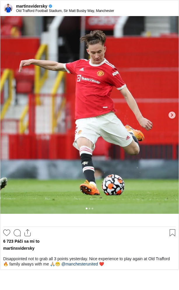 

Disappointed not to grab all 3 points yesterday. Nice experience to play again at Old Trafford 🔥 family always with me 🙏🏼😁 @manchesterunited ❤️