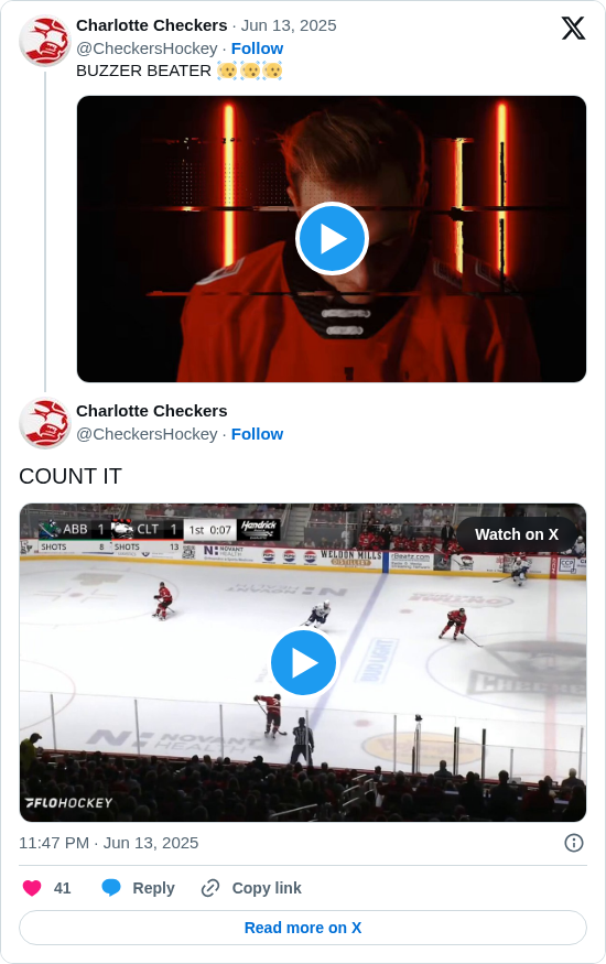 Charlotte Checkers: COUNT IT https://t.co/dmbQEWJ5JO