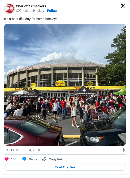 Charlotte Checkers: It’s a beautiful day for some hockey! https://t.co/RldgyLJB54