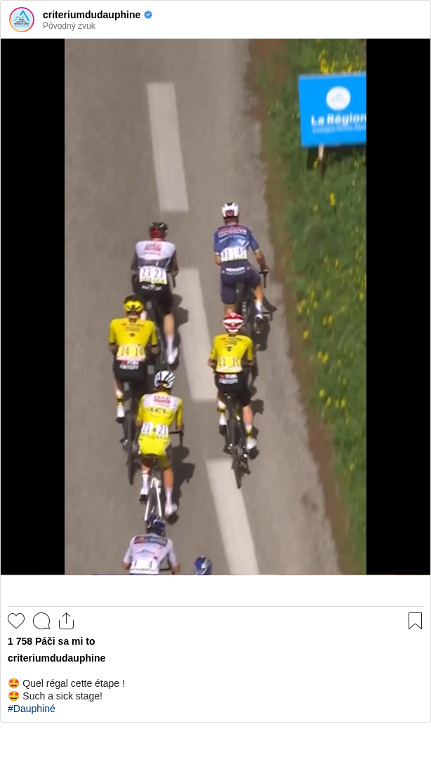 

🤩 Quel régal cette étape !
🤩 Such a sick stage!
#Dauphiné