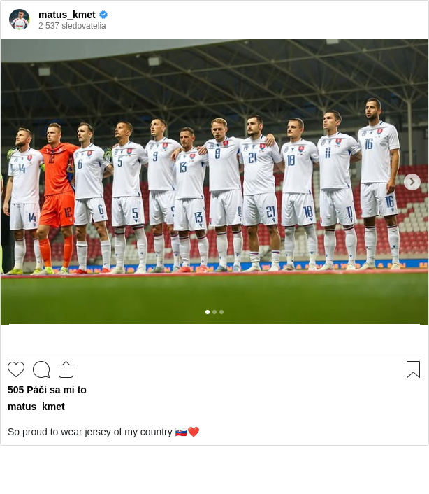 

So proud to wear jersey of my country 🇸🇰❤️