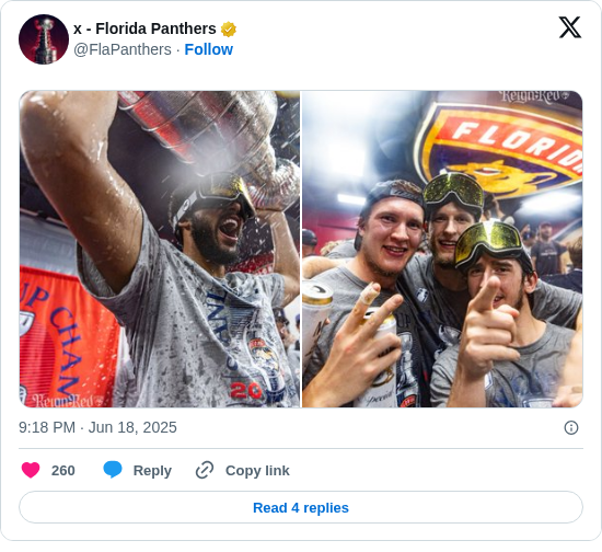 x - Florida Panthers: https://t.co/EGAui84flf