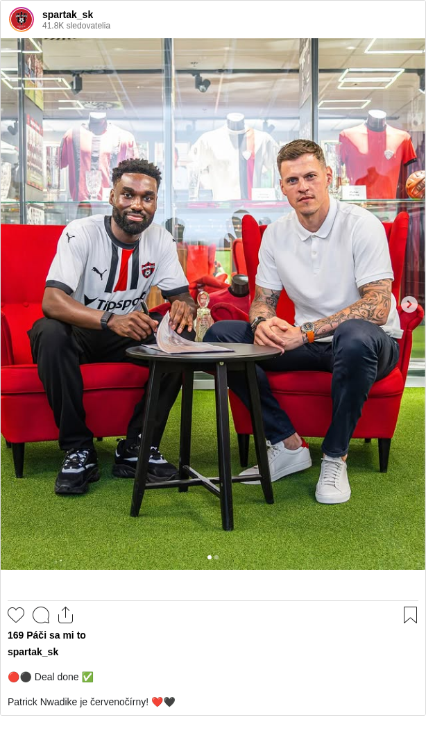 

🔴⚫️ Deal done ✅

Patrick Nwadike je červenočírny! ❤️🖤
