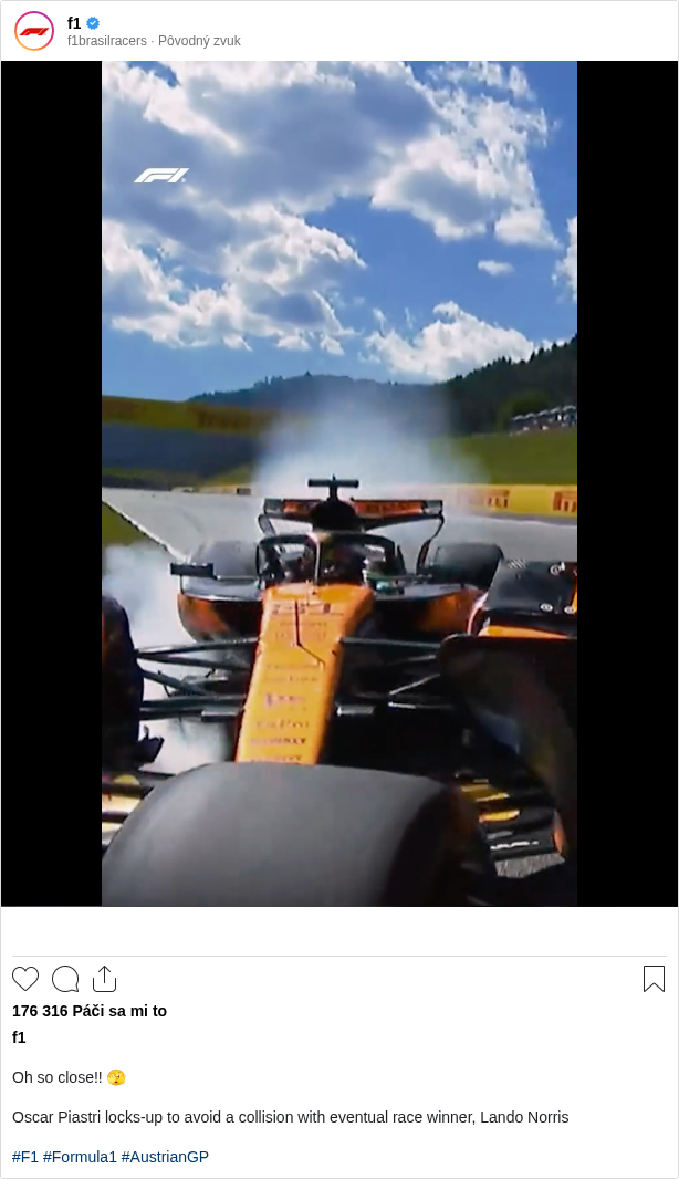 

Oh so close!! 🫣

Oscar Piastri locks-up to avoid a collision with eventual race winner, Lando Norris

#F1 #Formula1 #AustrianGP