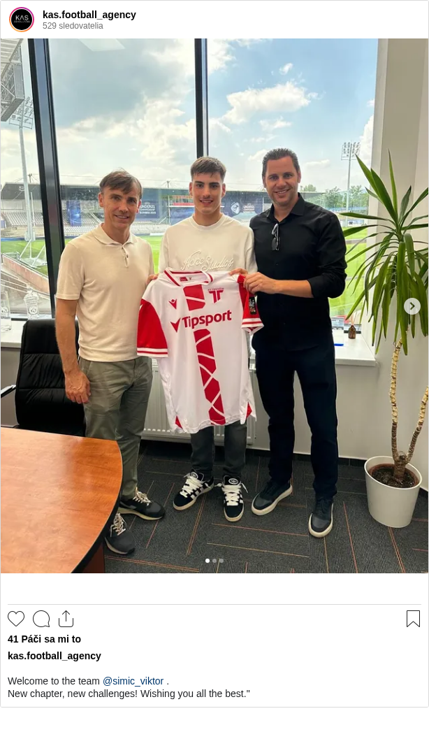 

Welcome to the team @simic_viktor .
New chapter, new challenges! Wishing you all the best."