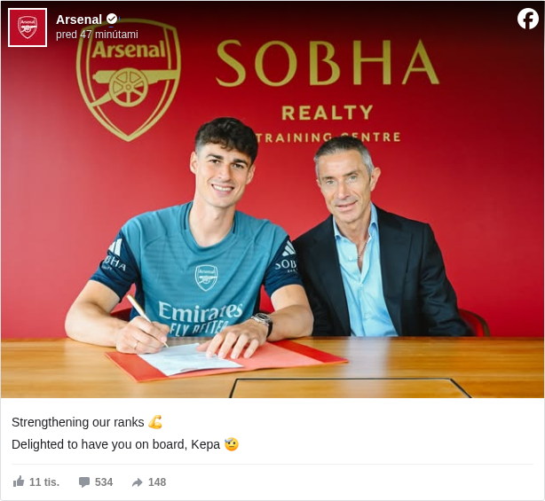 Arsenal: Strengthening our ranks 💪

 Delighted to have you on board, Kepa 🫡

