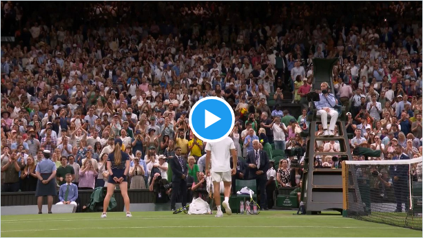 Wimbledon: Carlos Alcaraz advances to the quarter-finals for the third year in a row 🫡

He defeats Andrey Rublev 6-7(5), 6-3, 6-4, 6-4. 

#Wimbledon https://t.co/O3llbLwy7d