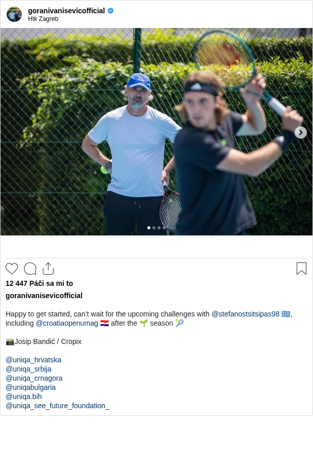 

Happy to get started, can’t wait for the upcoming challenges with @stefanostsitsipas98 🇬🇷, including @croatiaopenumag 🇭🇷 after the 🌱 season 🎾

📸Josip Bandić / Cropix

@uniqa_hrvatska
@uniqa_srbija
@uniqa_crnagora
@uniqabulgaria
@uniqa.bih
@uniqa_see_future_foundation_