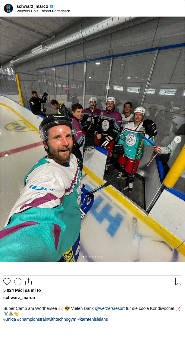 

Super Camp am Wörthersee 🙌🏻 😎 Vielen Dank @werzersresort für die coole Kondiwoche! 🏒🏋🏼‍♂️🚴🏼☀️
#uniqa #championstrainwithtechnogym #kärntenisleians