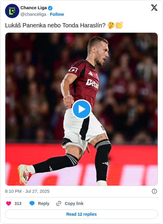 Chance Liga: Lukáš Panenka nebo Tonda Haraslín? 🤔👏 https://t.co/i7pW7IxbNE