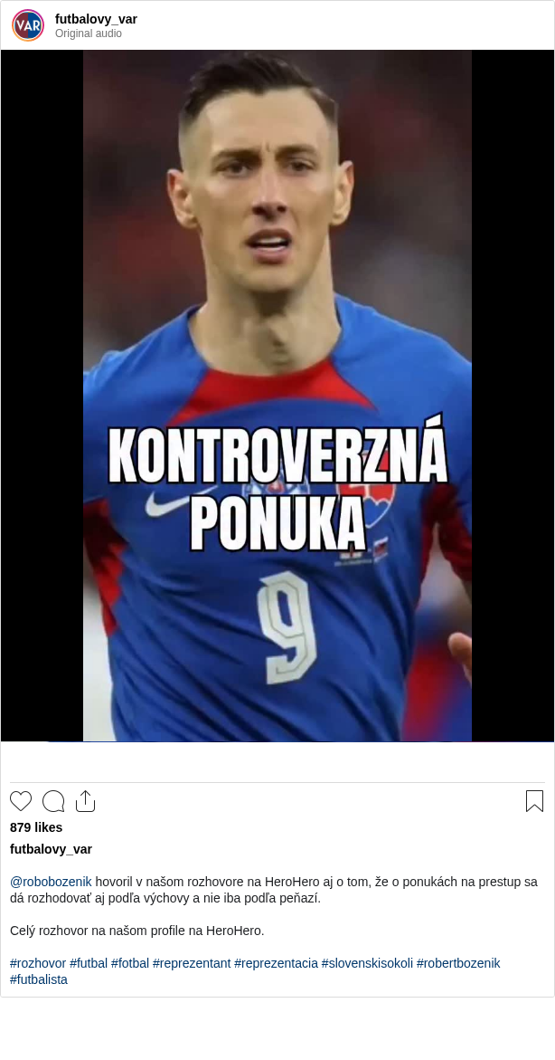 

@robobozenik hovoril v našom rozhovore na HeroHero aj o tom, že o ponukách na prestup sa dá rozhodovať aj podľa výchovy a nie iba podľa peňazí.

Celý rozhovor na našom profile na HeroHero.

#rozhovor #futbal #fotbal #reprezentant #reprezentacia #slovenskisokoli #robertbozenik #futbalista