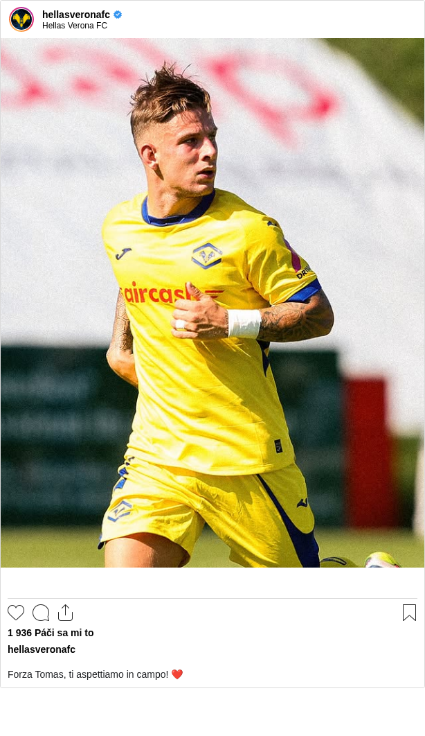 

Forza Tomas, ti aspettiamo in campo! ❤️