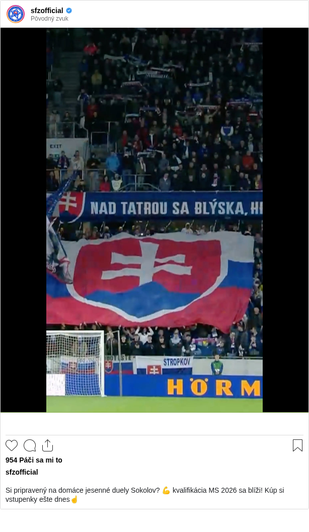 

Si pripravený na domáce jesenné duely Sokolov? 💪 kvalifikácia MS 2026 sa blíži! Kúp si vstupenky ešte dnes☝️