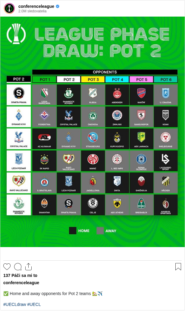 

✅ Home and away opponents for Pot 2 teams 🏡✈️

#UECLdraw #UECL