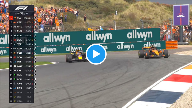 Formula 1: What a race, and what a moment for Isack Hadjar 🤩

#F1 #DutchGP https://t.co/Kxh7oStNA1