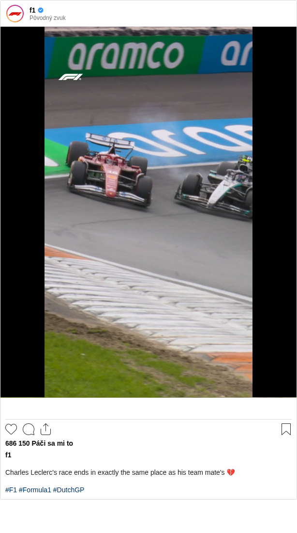 

Charles Leclerc's race ends in exactly the same place as his team mate's 💔

#F1 #Formula1 #DutchGP