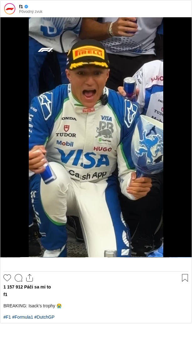 

BREAKING: Isack’s trophy 😭

#F1 #Formula1 #DutchGP