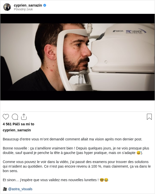 

Beaucoup d’entre vous m’ont demandé comment allait ma vision après mon dernier post.

Bonne nouvelle : ça s’améliore vraiment bien ! Depuis quelques jours, je ne vois presque plus double, sauf quand je penche la tête à gauche (pas hyper pratique, mais on s’adapte 😅).

Comme vous pouvez le voir dans la vidéo, j’ai passé des examens pour trouver des solutions qui m’aident au quotidien. Ce n’est pas encore revenu à 100 %, mais clairement, ça va dans le bon sens.

Et sinon… j’espère que vous validez mes nouvelles lunettes ! 🤓😂

🎥 @astra_visuals