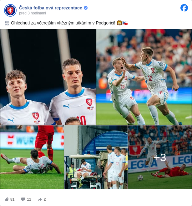 Česká fotbalová reprezentace: 🔙 Ohlédnutí za včerejším vítězným utkáním v Podgorici! 🦁🇨🇿

