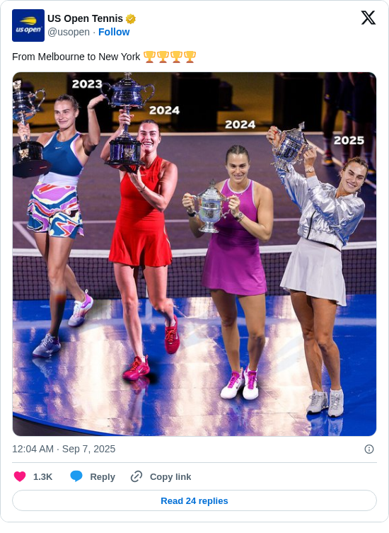US Open Tennis: From Melbourne to New York 🏆🏆🏆🏆 https://t.co/zwAV0ecThJ
