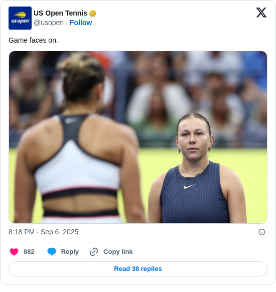 US Open Tennis: Game faces on. https://t.co/lxLLV6IkDP