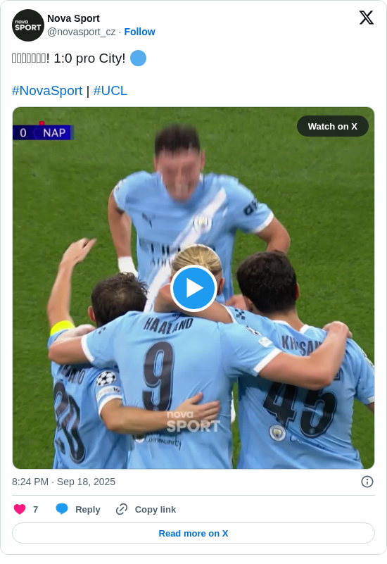 Nova Sport: 𝙃𝙖𝙖𝙡𝙖𝙣𝙙! 1:0 pro City! 🔵

#NovaSport | #UCL https://t.co/3d0pg4R8ja