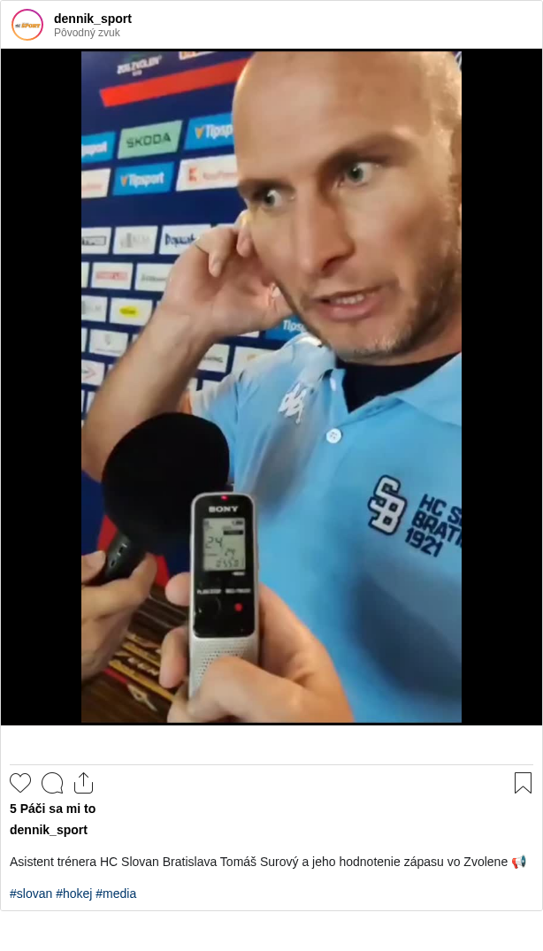 

Asistent trénera HC Slovan Bratislava Tomáš Surový a jeho hodnotenie zápasu vo Zvolene 📢

#slovan #hokej #media