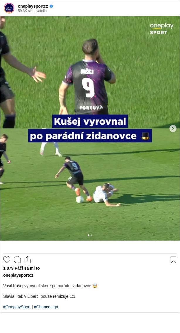 

Vasil Kušej vyrovnal skóre po parádní zidanovce 🤯

Slavia i tak v Liberci pouze remizuje 1:1.

#OneplaySport | #ChanceLiga