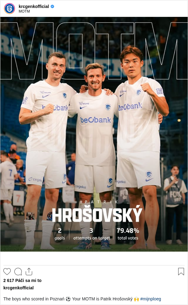 

The boys who scored in Poznań ⚽️ Your MOTM is Patrik Hrošovský 🙌 #mijnploeg