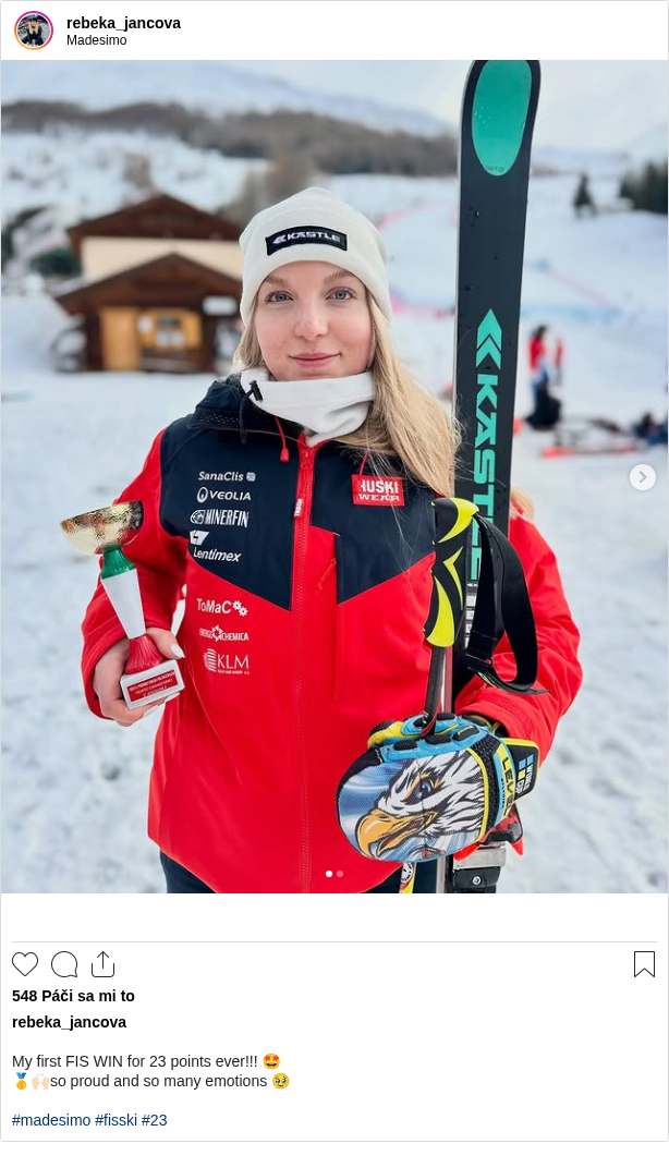 My first FIS WIN for 23 points ever!!! 🤩
🥇🙌🏻so proud and so many emotions 🥹
#madesimo #fisski #23