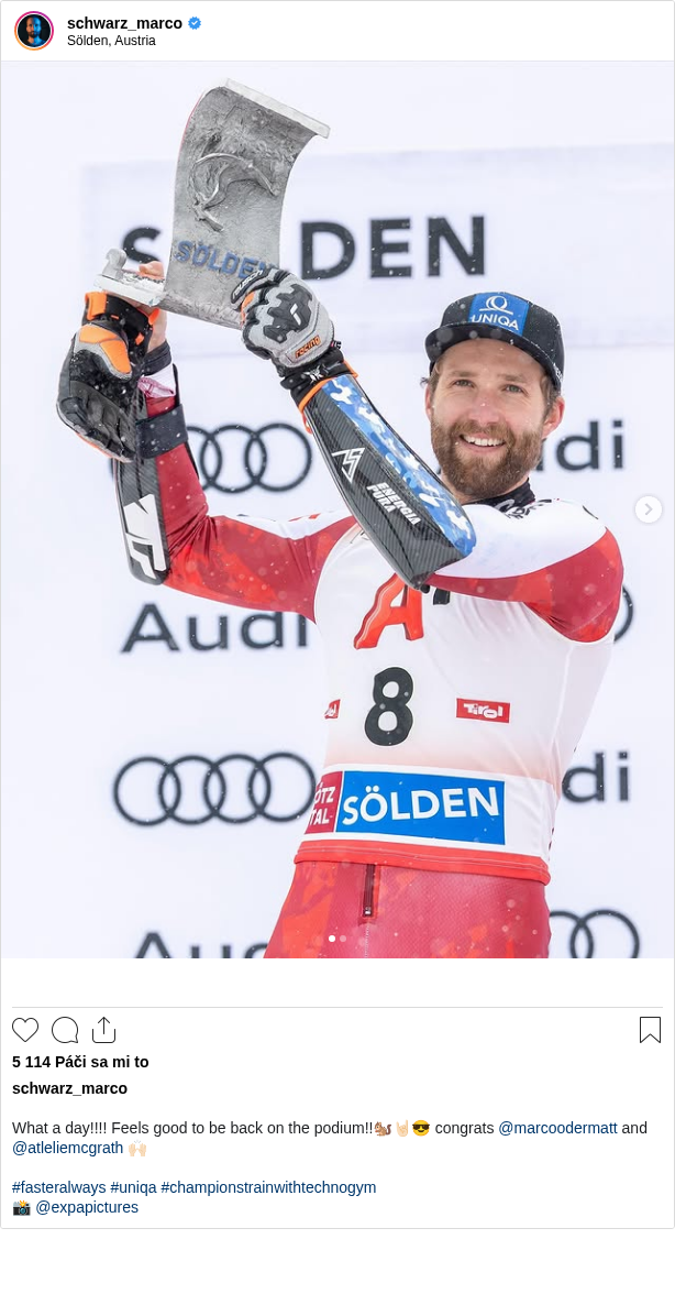 What a day!!!! Feels good to be back on the podium!!🐿️🤘🏻😎 congrats @marcoodermatt and @atleliemcgrath 🙌🏻
#fasteralways #uniqa #championstrainwithtechnogym
📸 @expapictures