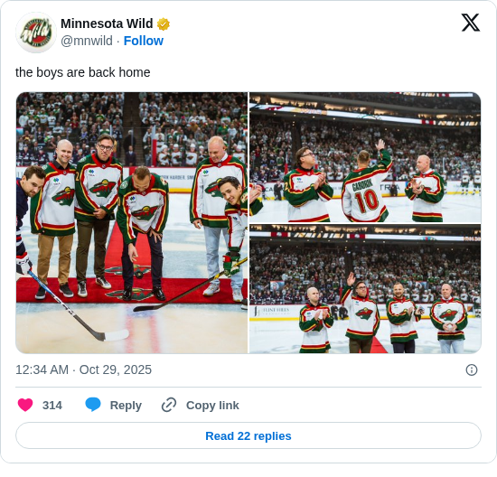 Minnesota Wild: the boys are back home https://t.co/SZKBvCorQY