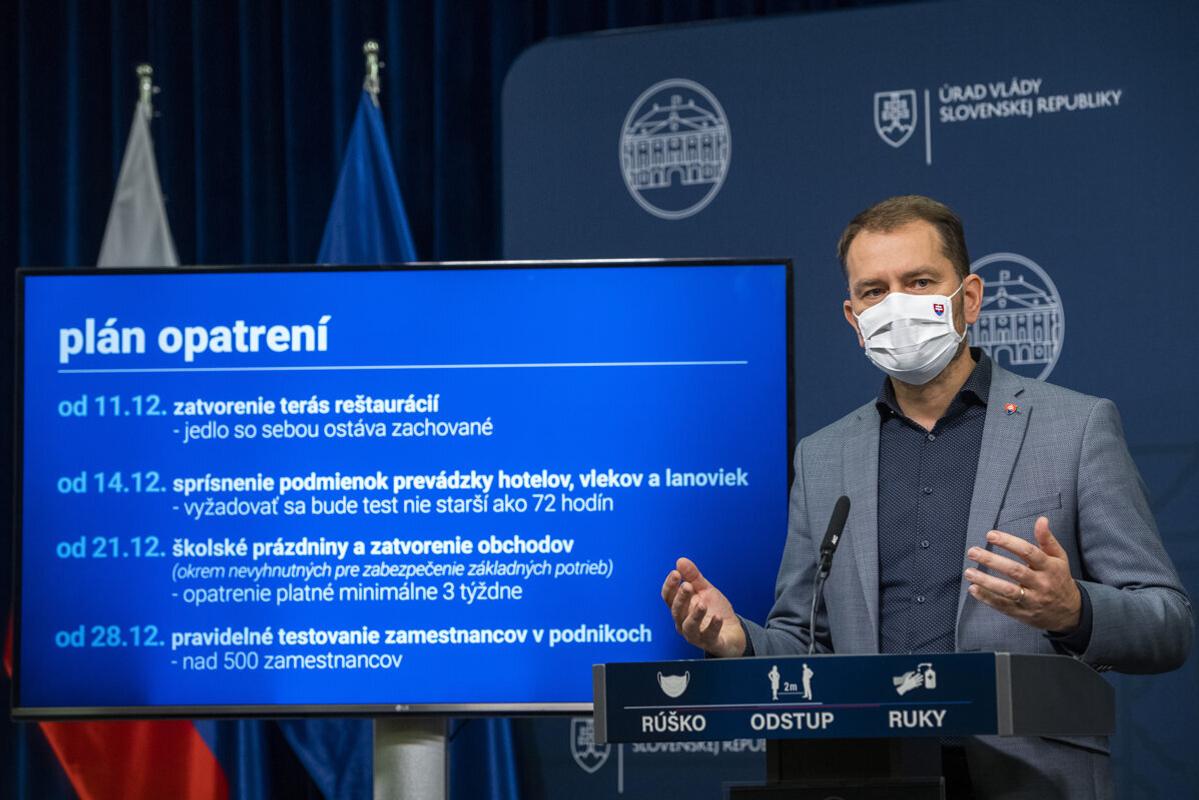 PM Igor Matovič introduces new restrictions for Christmas.