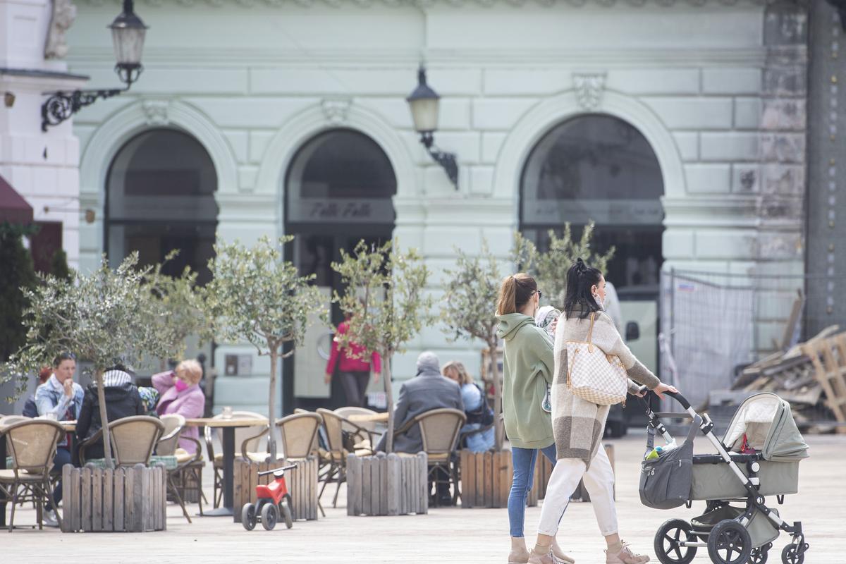 Restaurant terraces in Bratislava
