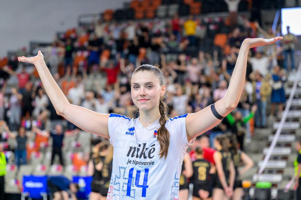 Blokárka Tereza Hrušecká patrí k oporám slovenskej reprezentácie.