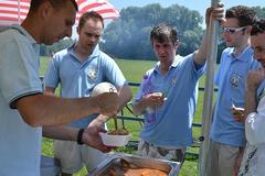 Irish stew was served at the sports day.