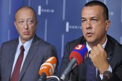 Economy Minister Juraj Miškov (right) met potential investors in the US with the head of SARIO, Róbert šimončič.
