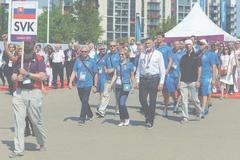 The Slovak Olympic team arrives in London.
