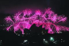 TheNewYear's fireworks in Sydney.