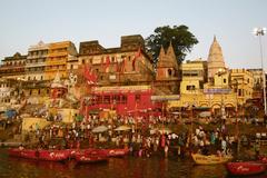 Varanasi, a city on the Ganges River.