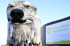 Greenpeace activists protested in Paris.